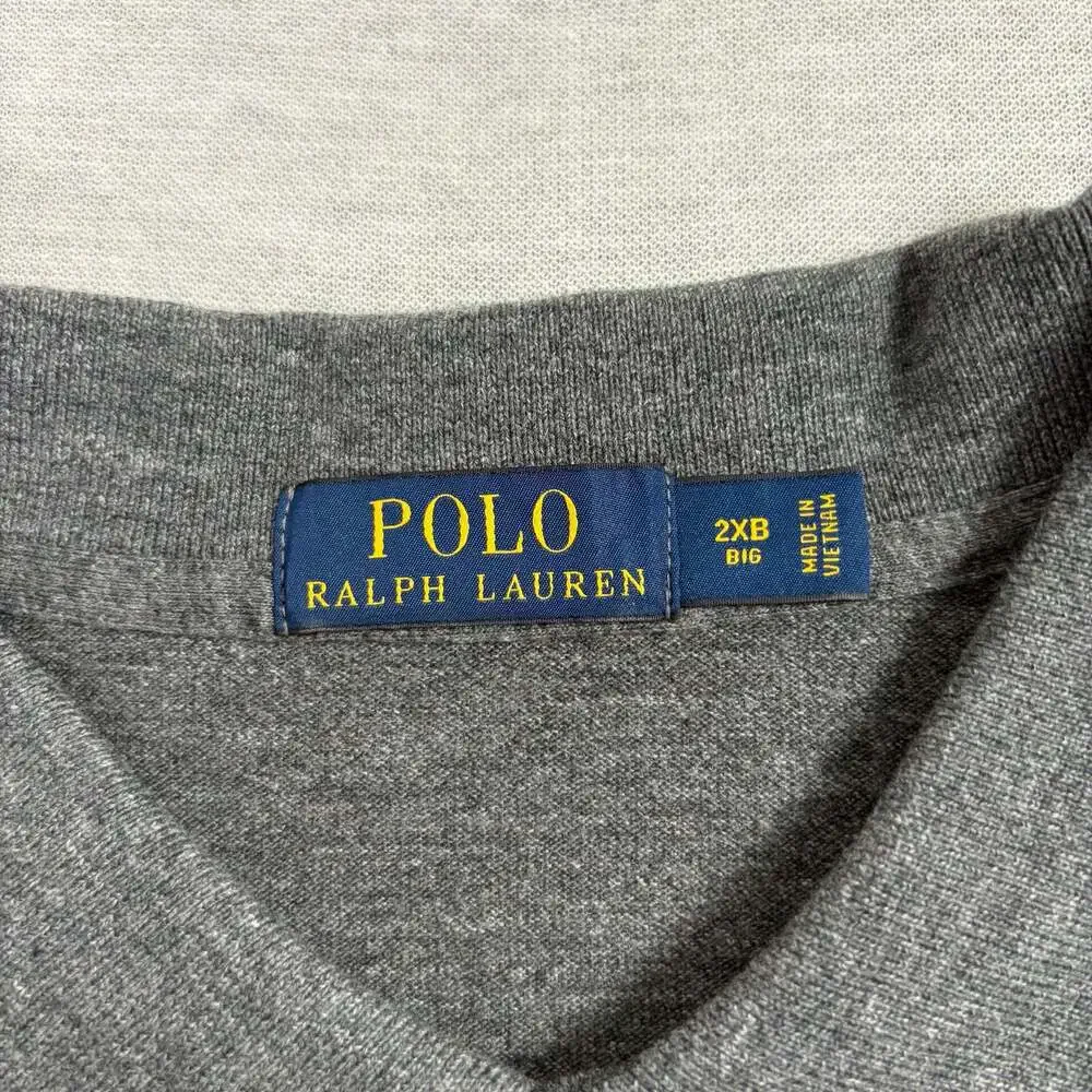 Polo Ralph Lauren Men's Gray Short Sleeve Polo Shirt Size 2XB Big